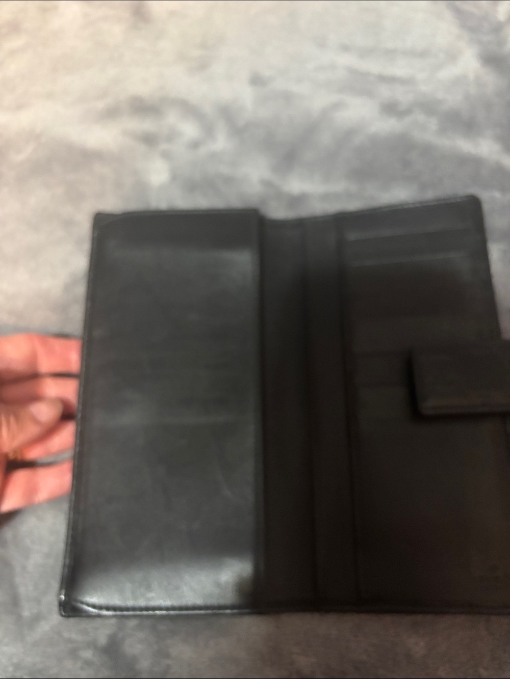 Gucci Black Embossed Leather Continental Wallet with Gold Plaque - Picture 12 of 17